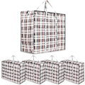Miniatyrbilde 1 av 5: Store vaskesekker med glidelås - Oppbevaringssekker for klær, handleposer - multipakke (pakke med 5)