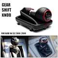 Miniatyrbilde 5 av 5: For AUDI A4 8E B6 B7 2000-2008 Bil Girskiftknapp Damask Boot Parkeringshåndbrekkhåndtak Case-6 hastigheter Rød 6 Speed Red