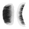Miniatyrbillede 8 af 8: Falsk Skæg med Høj Simulation, Limrenser, Genanvendeligt Sort Kostume Mustache til Optræden 0.2