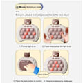 Miniatyrbilde 5 av 8: BRUN BJÖRN Pop It Spill - Pop It Pro Lysende Spill Rask Trykk Fidget Spill Brun 250