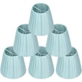 Miniatyrbillede 1 af 5: 6-pak små lampeskærme i stof, lampeskærm til natbord, lysekrone (lyseblå) light blue