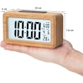 Miniatyrbild 2 av 5: Trädigital väckarklocka, LED-display väckarklocka i trästruktur