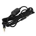 Miniatyrbillede 3 af 5: Gaming headset-kabel vævet hovedtelefonledning med lydstyrkekontrol og mute-kontakt til Logitech G Pro X G433 G233 Sort