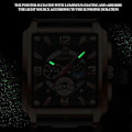 Miniatyrbillede 4 af 6: Ny Sport Watch Top Mærke Luksus Rose Guld Watch i rustfrit stål Herre Mode Vandtæt Armbåndsur Relogio Masculino Leather Gold Black