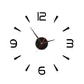 DIY Wall Clock 40cm Small Black Modern Simple European Style Silent Acrylic Frameless DIY 3D Wall Clock-FA-