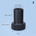 Miniatyrbilde 1 av 6: 1/2\" til 2\" Vann IBC Tank Adapter Hage Slange Adapter Kran Tilkobling F