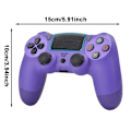 Miniatyrbilde 4 av 5: Trådløs PS4-kontroller for Playstation 4/PC/Steam//IOS/Android med doble motorer, presis styrespak, stort innebygd batteri, 3,5 mm stereo (lilla) Purple