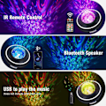 Miniatyrbillede 3 af 11: Stjerneprojektor LED Batteri - Galaxy Stjerneprojektor - 2,5 timer Sort Black LADDNINGSBAR - 2.5h speltid