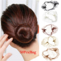 Miniatyrbilde 4 av 10: 50 stk Usynlig Hårnett Fint Mesh Parykk Nett Ballett Snood LIGHT light brown
