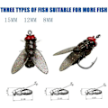 Miniatyrbillede 2 af 5: Bioniske fluefiskefluer (20 stk), 2024 nye fluefiskefluer med blødt agn, fiskeattraherende fiskegrej, små fluefiskefluer 8mm