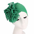 Pikkukuva 2 / 2: Naisten suurikokoinen kukkakuvioinen bandana-lippis, hattu Grass green