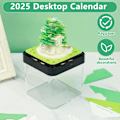 Miniatyrbild 4 av 5: Periodkalender 2025, LED-skrivbords kalender med 3D-papperskärvning, Julanteckningsblock c