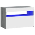 Miniatyrbilde 3 av 10: vidaXL Sengeskap med LED-belysning grå sonoma 60x35x40 cm Grå 13230