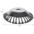 Miniatyrbillede 6 af 9: Stålbørste Flise Rengøring 20cm Multifunktionel Trådhjulsbørste silver 914