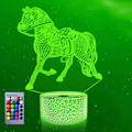 Miniatyrbillede 1 af 4: 3D Hest LED Natlampe Illusion Natlampe 16 Farver