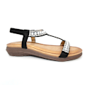 Miniatyrbillede 3 af 6: Lunar Dam/Dam Tancy Pärlsandaler 4 UK Sort 4 UK Black