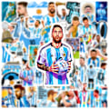 Pikkukuva 3 / 5: 50 kpl Lionel Messi -tarroja Vedenpitävät kannettavan tietokoneen rullalautalaukun tee-se-itse-tarrat-FA2- 50PCS