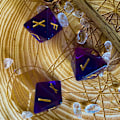 Miniatyrbillede 8 af 11: 3 stk Harts Tærninger Sæt 8-sidede Runde Tærninger Resin Assorterede Polyhedriske Tærninger Sæt Polyhedrisk Divination Bordplade Tærning Purple 0.02
