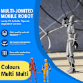 Miniatyrbillede 2 af 5: T13 Actionfigur, Titan 13 Actionfigur med 4 typer af våben og 3 typer af hænder, T13 3D-printet multi-leddet Actionfigur Yellow-Black