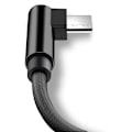 Miniatyrbilde 6 av 8: 3m Slitesterk Flettet Metallisk USB-C Kabel Rask Lading 3.0 Blå usb-c