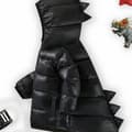 Vindtät pufferjacka med dinosauriedesign för barn 9-12M Black
