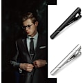 Miniatyrbild 5 av 5: Slipsklämmor för män, Svart Guld Blå Grå Silver Tie Bar Set - i lager
