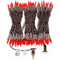 Miniatyrbillede 1 af 5: 150 LED røde julelys, 50 ft brun ledning mini lys sæt, C