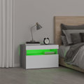 Miniatyrbillede 5 af 10: vidaXL Sengeskab med LED-belysning grå sonoma 60x35x40 cm Grå 13230