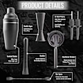 Miniatyrbilde 4 av 5: Cocktail Shaker Sett - Matt Svart - Rustfritt Stål black 560