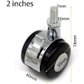 Miniatyrbillede 2 af 5: 4 stk. Universal Swivel Caster Wheel, Alloy Furniture Wheel med B