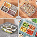 Pikkukuva 4 / 5: Delad Serverausvati Lokilla ja Kahvalla Snackle Box Charcuterie Säiliö Kannettava Välipala-alusta O-XF6-