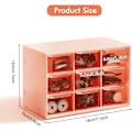 Miniatyrbillede 2 af 3: 9 Gitter Anti-støv Desktop Smykker Diverse Plast Opbevaringsboks