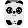 Miniatyrbilde 1 av 5: Pennvässare Søt skrivebordspennvässare i metall med håndtak, pennvässare for tegneseriefigurer for barnstudent (Dark Circles Panda, 1 pakke)