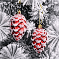 Miniatyrbild 1 av 5: 2 julgranskulor i plast Julgransdekor jul
