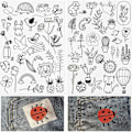 Miniatyrbilde 10 av 10: 2 stk Broderipapir Handsømmet Stabilisatorer D D D D