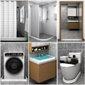 Miniatyrbillede 2 af 10: Nem installation - Silikon Duschbarriere Vandstop Vandtætning Strip Wet Dry Separation Blocker hvid white 300CM