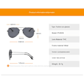 Pikkukuva 2 / 4: Klassinen polarisoidit aurinkolasit Trendikäs värikalvo aurinkolasit Unisex Aviator aurinkolasit Kultakehys jääsininen kalvo PG3026 Gold frame ice blue sheet