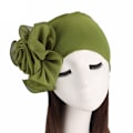 Pikkukuva 2 / 2: Naisten suuri kukallinen bandana-hattu bandana-kukka-hattu pipo Army Green