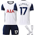 Miniatyrbillede 3 af 5: 2425 Tottenham Hotspur Hjemmebanetrøje Kortærmet Fodboldtrøje - Sæt - Nr. 7 Son Heung-min 17 Romero Nr. 7 + Strømper XL(180-185cm)