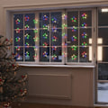 Miniatyrbillede 7 af 7: vidaXL Lysgardin med stjerner 200 LED-lys flerfarvet 8 funktioner 660 gray