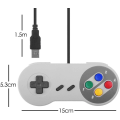 Miniatyrbillede 3 af 5: 2-pak Snes/NES imitation USB controller - Klassisk retro gamepad