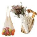Miniatyrbilde 1 av 5: 3-pakks Mesh Bomulls Tau-Handleposer (30*35*10cm), Gjenbrukbar Mesh