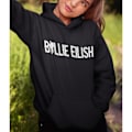 Miniatyrbilde 1 av 3: Billie Eilish tekst svart hettegenser 480 XL