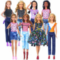Miniatyrbillede 2 af 5: Barbie modetøj, 10 stykker, 10 dukketilbehør, til