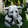 Miniatyrbilde 4 av 4: Simulering Elefant Statue Resin Håndverk for Hagedekorasjon default