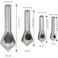 Miniatyrbild 5 av 5: Fasfräs Avgradning Konisk borr för trä Aluminium Plast 4 st