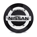 Miniatyrbillede 5 af 5: 4-pak - Nissan Centrumkåper / Hjulnav Emblem - Bil 65 54mm - Svart