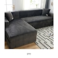 Miniatyrbild 4 av 5: Lätt att rengöra och byta ut tjocka sofföverdrag i elastiskt tyg grey
