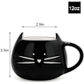 Miniatyrbillede 4 af 5: Sød keramisk katte kaffekop 12 oz katteelsker killing te kopper gaver til kvinder piger sort