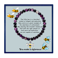 Miniatyrbillede 2 af 2: Hjerteformet Bee Magnetisk Lymfe Meridian Armbånd Vægttab Agate Stone